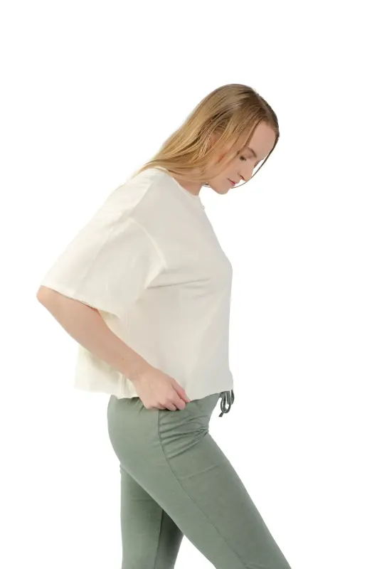 4008 Loose Fit Crop Short Sleeve Tee