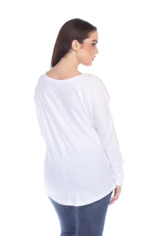 1101 Junior's Kimono Long Sleeve Hi-Lo Tee