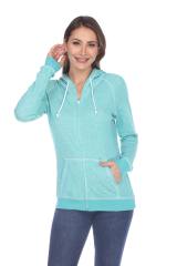 8902 Juniors French Terry Long Sleeve Zip Hoodie