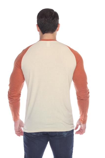 3701 Men's Long Sleeve CVC Blended Crew Neck Raglan