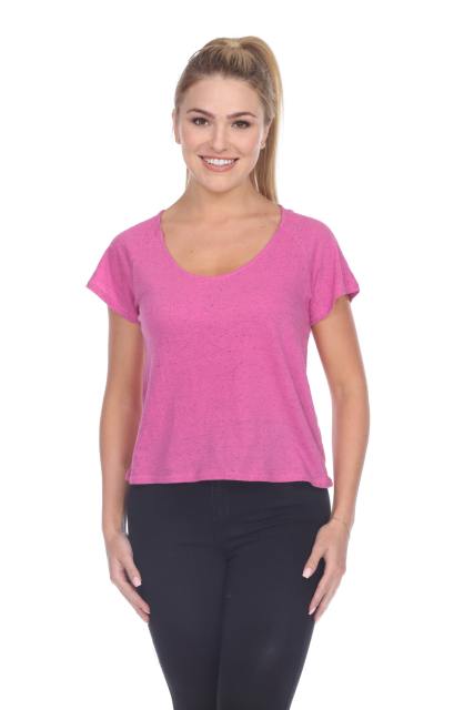 1202 Junior's Cotton Nub Short Sleeve Crop Box Tee