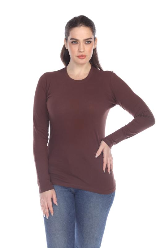 1100 Junior's Long Sleeve Crew Neck Tee