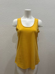 7307 Ladies Tri Blend Scoop Curve Hem Tank