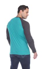 3701 Men's Long Sleeve CVC Blended Crew Neck Raglan