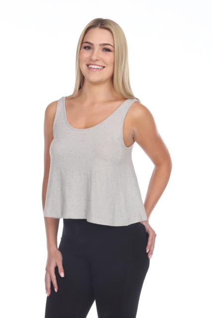 1206 Junior's Cotton Nub Crop Tank