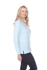 7110 Ladies Long Sleeve Crew Neck Tee with Side Vents