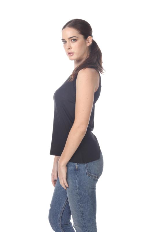 3311 Junior's Poly Viscose Tank Top with Slit Back