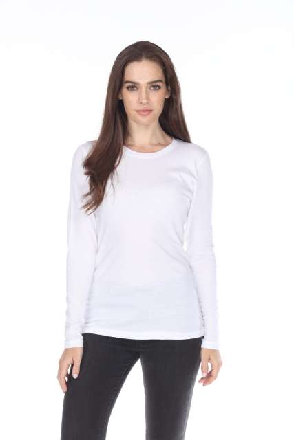 1100 Junior's Long Sleeve Crew Neck Tee