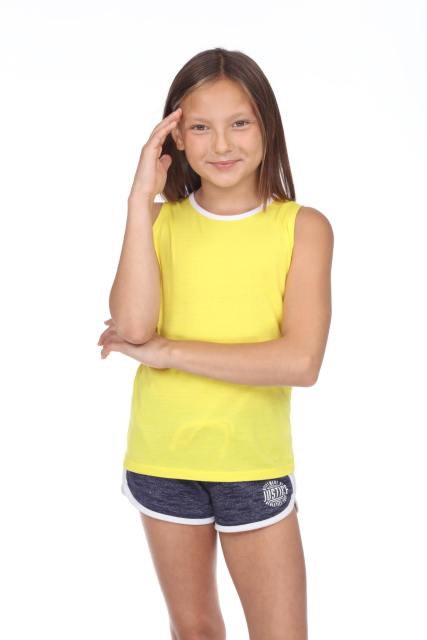 9210 Girls Twist Strap Open Back Tank