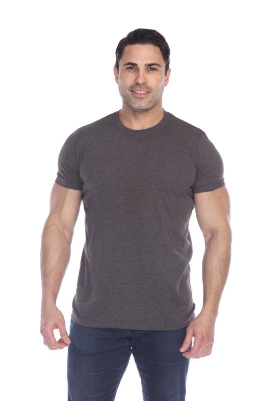 3600 Men's Short Sleeve CVC Blended Crew Neck Tee