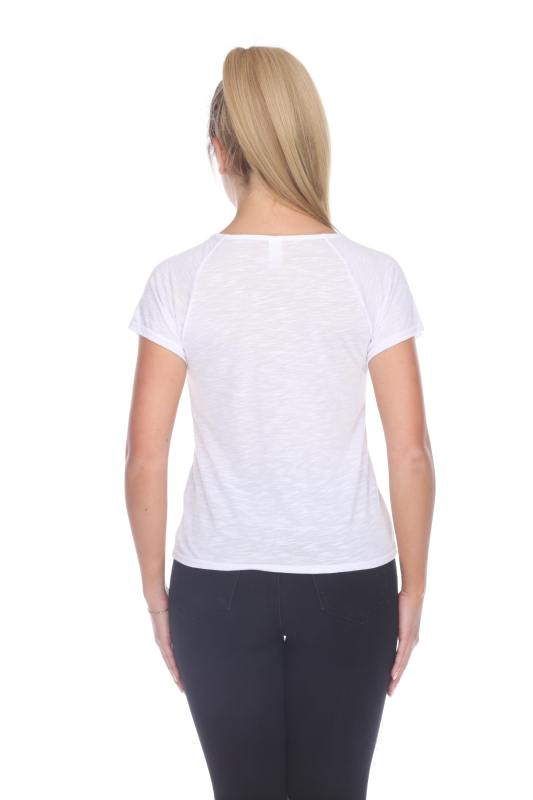 3401 Junior's Poly Rayon Slub Short Sleeve Boxy Tee