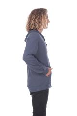 8752 Men's Cotton Slub Long Sleeve Zip Hoodie