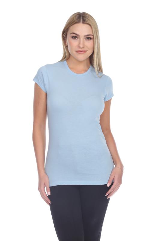 3000 Junior's Cap Sleeve CVC Blended Crew Neck Tee