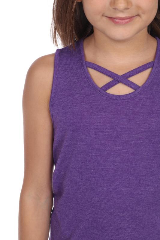 9211 Girls Cross Strap Front Tank