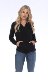 8902 Juniors French Terry Long Sleeve Zip Hoodie
