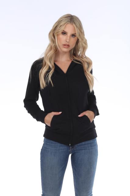 8902 Juniors French Terry Long Sleeve Zip Hoodie