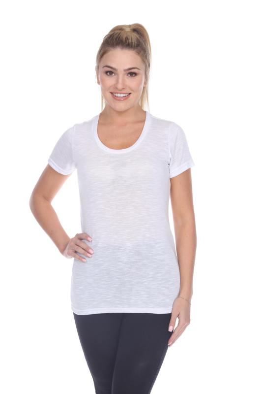 3400 Junior's Poly Rayon Slub Crewneck Tee