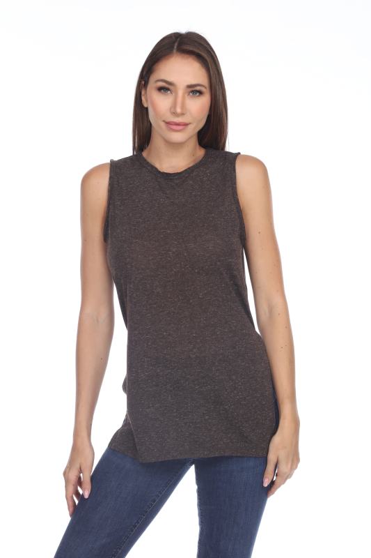 2011 Junior's Poly Linen Blend Vented Muscle Tank