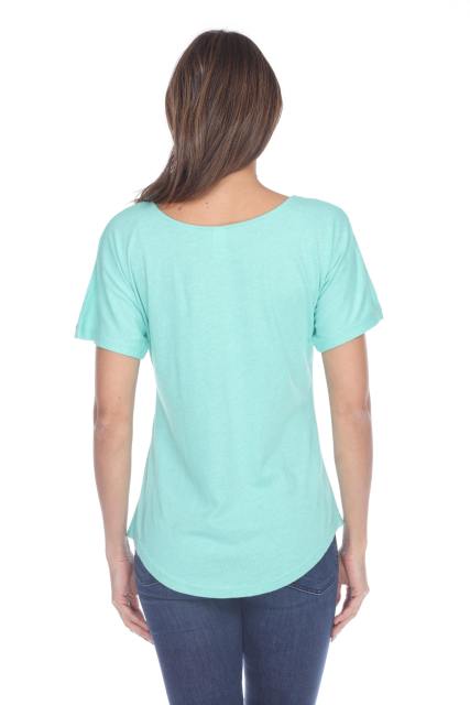 3905 Junior's Bamboo Blend Curve Hem Dolman