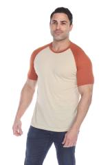 3601 Men's Short Sleeve CVC Blended Crew Neck Raglan
