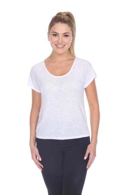 3401 Junior's Poly Rayon Slub Short Sleeve Boxy Tee