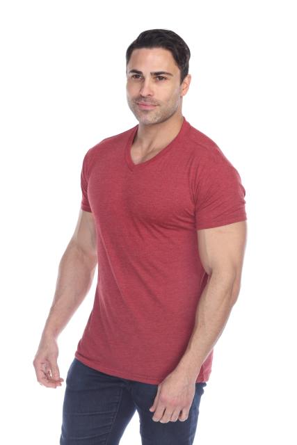 3751 Men's Tri Blend V-Neck Tee