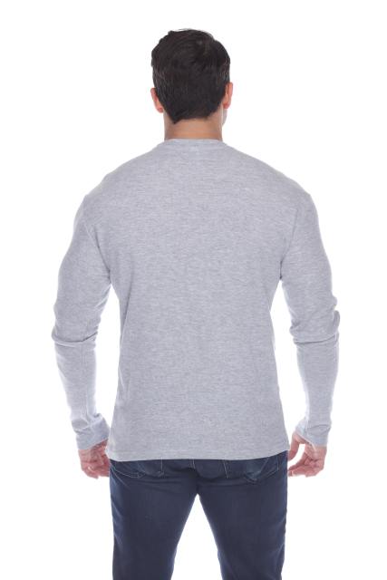 6600 Men's Long Sleeve Waffle Thermal Crew Neck Tee