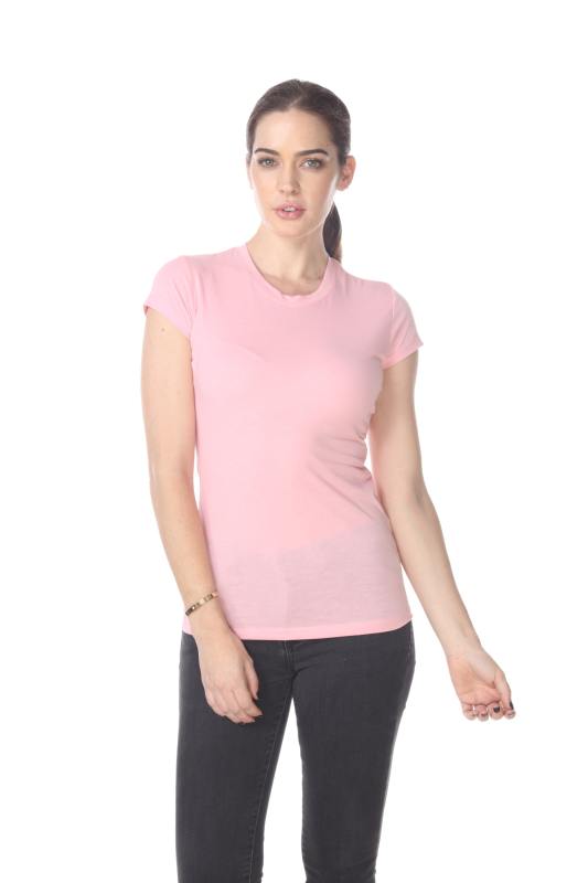 3000 Junior's Cap Sleeve CVC Blended Crew Neck Tee