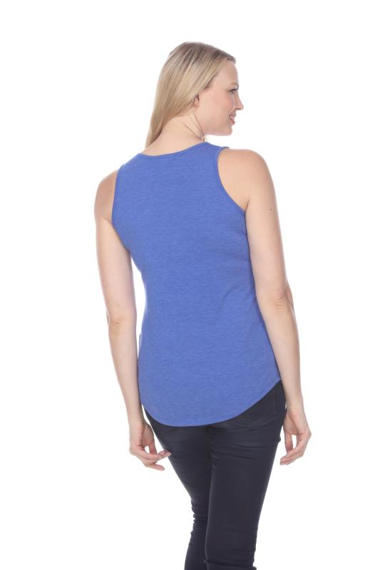 7307 Ladies Tri Blend Scoop Curve Hem Tank