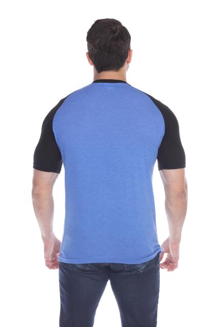 3601 Men's Short Sleeve CVC Blended Crew Neck Raglan