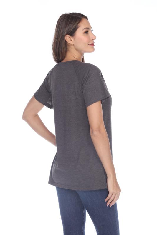 3002 Junior's Scoop Neck Short Sleeve Boxy Straight Tee