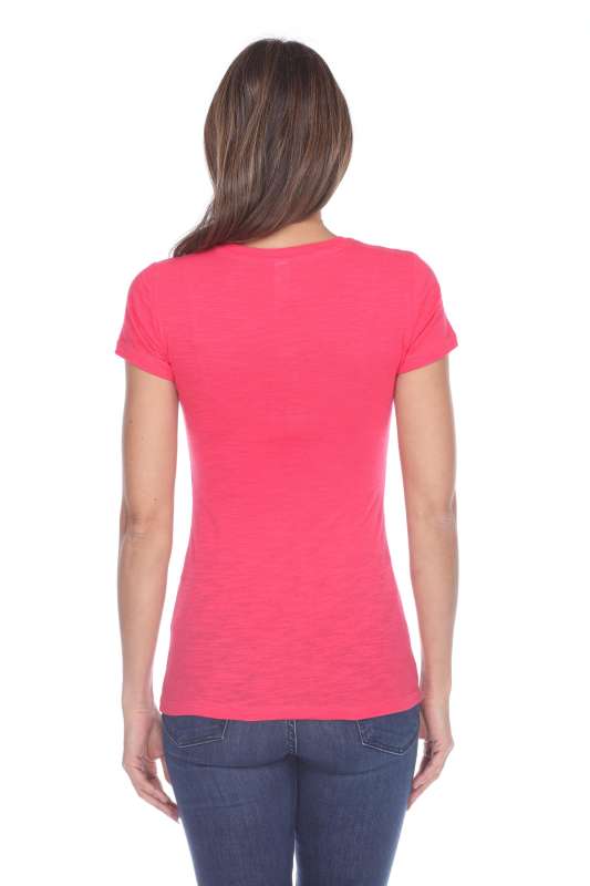 6053 Juniors Cap Sleeve Cotton Slub Tee