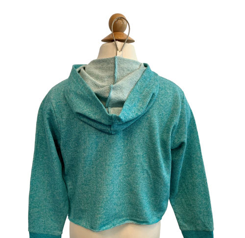8911-G Youth Girls French Terry Pullover Crop Hoodie