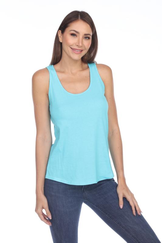 2007 Juniors Scoop Neck Curve Hem Tank