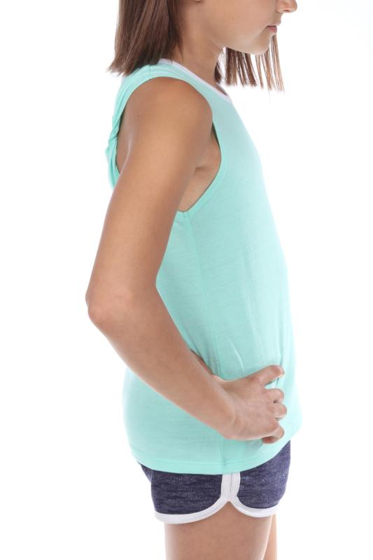 9210 Girls Twist Strap Open Back Tank