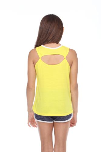 9210 Girls Twist Strap Open Back Tank