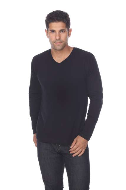 4701 Men's Slim Fit Long Sleeve V-Neck Tee