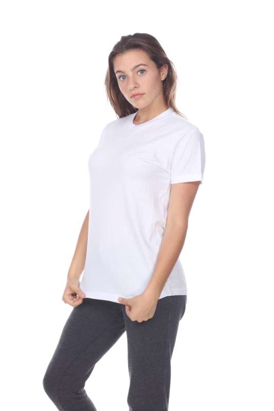 4004 Adult Unisex Short Sleeve Crew Neck Rolled Cuff Tee