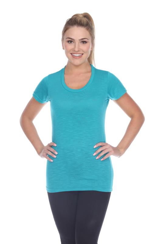 3400 Junior's Poly Rayon Slub Crewneck Tee