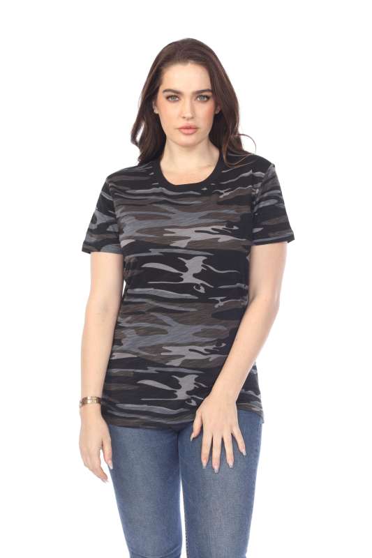 4002C Junior Camo Print Essentials Loose Body Tee