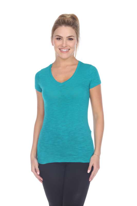 6053 Juniors Cap Sleeve Cotton Slub Tee