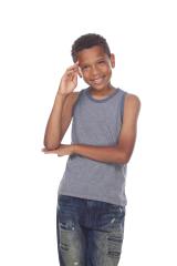 9601 Boy's Tri Blend Tank