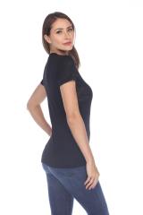 3503 Junior's Burnout V Neck Tee