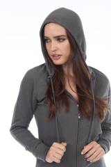 8902 Juniors French Terry Long Sleeve Zip Hoodie