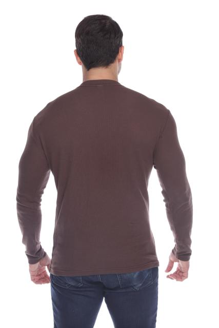 6600 Men's Long Sleeve Waffle Thermal Crew Neck Tee