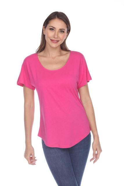 3905 Junior's Bamboo Blend Curve Hem Dolman