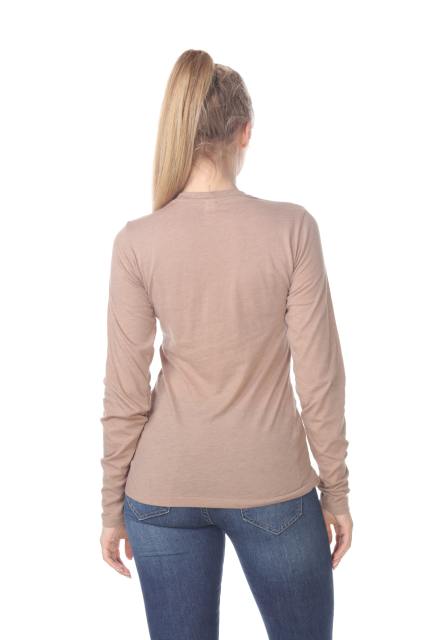 3100 Junior's Long Sleeve CVC Blended Crew Neck Tee