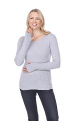 7610 Ladies Long Sleeve Crew Neck Tee With Exposed Thumb Cuff