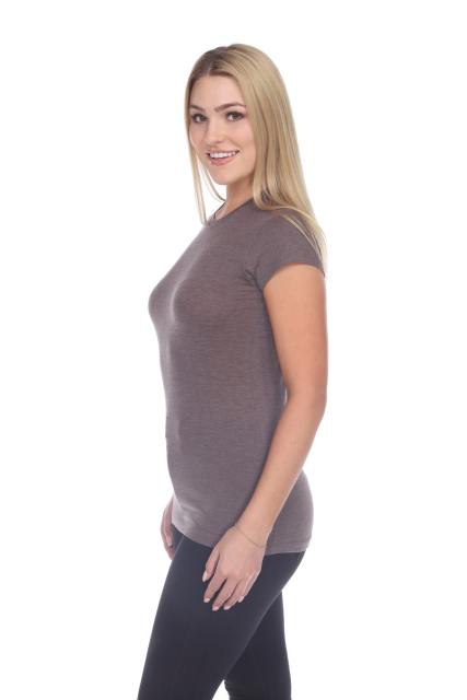 3000 Junior's Cap Sleeve CVC Blended Crew Neck Tee