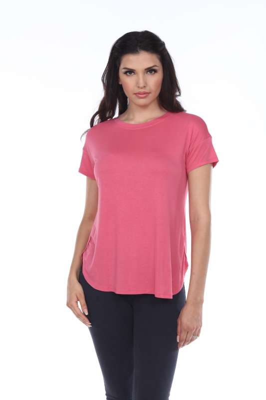 7250  Ladies Fancy Curved Side Short Sleeve Tee